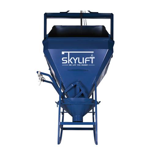 SkyLift Lay-Down Concrete Skip – 2000-Liter Horizontal Concrete Bucket with 2-Meter Flexible Rubber Hose (200mm Diameter) – Heavy-Duty European Construction Equipment – CE Certified