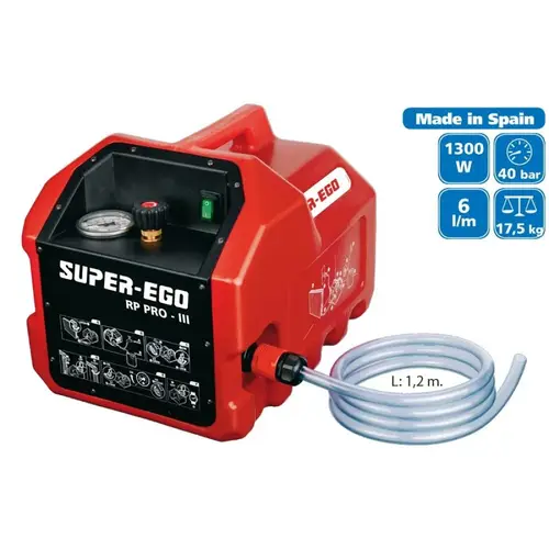Professional Spanish Electric Hydrostatic Pressure Test Pump - 40 Bar/570 PSI Automatic Leak Detection Machine - 1300W High-Performance for Water Networks & Industrial Projects