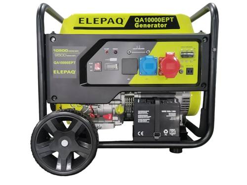 9.5KW Gasoline Generator – Model QA10000EPT | Max 10KW Output | Three Phase | One Button Start | Digital Meter & Wheels – 30L Fuel Tank