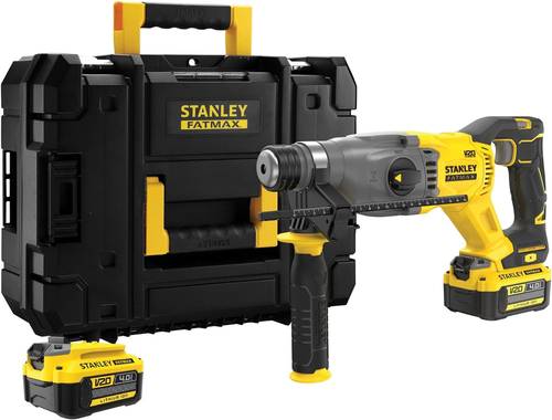 Stanley FatMax SFMCH900M22-GB 18V SDS-plus Cordless Combination Hammer (4.0 Ah, 2.0 Joules Impact Energy, Brushless Motor, Hammer/Drill/Chisel Function, with Drilling Depth Stop, Includes 2 Batteries