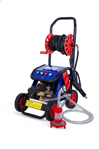 Professional Industrial High-Pressure Washer 3800W - 255 Bar Heavy Duty Electric Pressure Cleaner - 900 L/H High Flow Rate - Complete Professional Cleaning Kit for Vehicles, Industrial Equipment, and Facilities