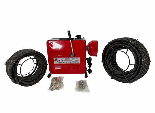 ACTV AT-GQ150 portable drain cleaning and unclogging machine, 900W, with 2 cleaning hose reels and suitcase-style design