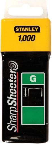 Stanley Type G Staples, Silver, Set of 1000 Piece