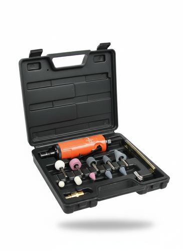 16PC Professional Air Die Grinder Kit - 22,000 RPM High-Speed Pneumatic Grinding & Polishing Set with 10 Stones for Industrial & Artistic Work