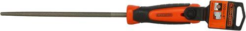 Black+Decker 200mm 2Nd Cut Bimaterial Handle Steel Round File. Bdht22145