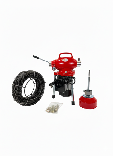 Small Drain Cleaning Machine with 14-meter spring, ACTV AT-GQ80, 425 W motor, copper windings.