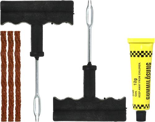 Tire Repair Kit for Cars and Motorcycles - 6-Piece Quick Repair Set with Rubber Strips
