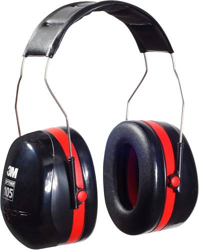 3M™ PELTOR™ Optime™ 105 Earmuffs H10A - Over-the-Head, Noise Reduction Rating (NRR) 27-30 dB