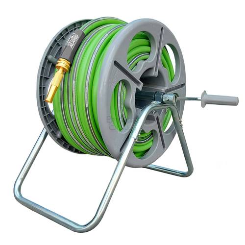 Alayed Plastic Garden Hose Reel - Green | Convenient Hose Reel for Gardens, Homes, and Farms | Includes Mounting Accessories for Immediate Use