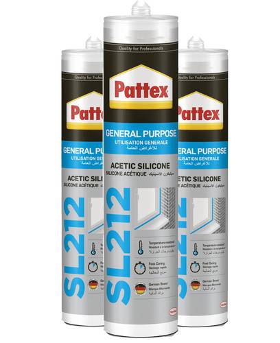 Pattex SL212 General Purpose Silicone Sealant - 280ml for Indoor & Outdoor Use