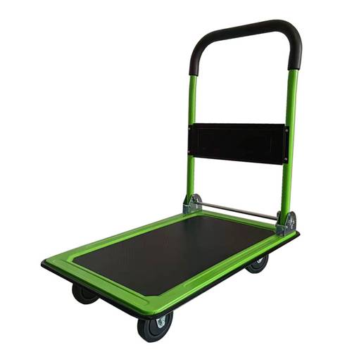 Folding Lightweight Trolley Flatbed Pulling Truck , Capacity 200kg , Green/Black