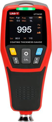 UT343D Paint Thickness Gauge – High Accuracy 0.1 µm Digital Coating Tester for Car Paint, F/NF Automatic Detection, Data Storage & USB