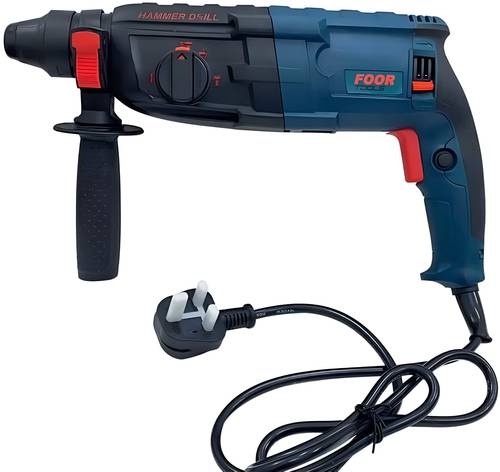 دريل تكسير المطرقة الاحترافية من FOOR TOOLS - 800 واط، 26 ملم، 220-240 فولت، 50-60 هرتز، مع صندوق أدوات