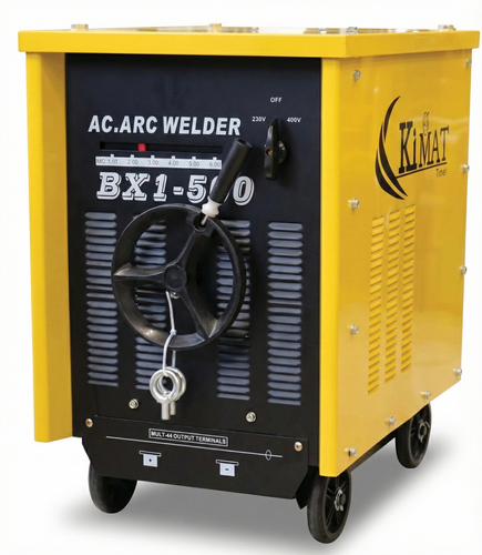 (AL) KIMAT BX1-500 Industrial Arc Welding Machine – Dual Voltage 220V/380V, 500A Output – Heavy Duty Welder for 2.5-8mm Electrodes (75KG)