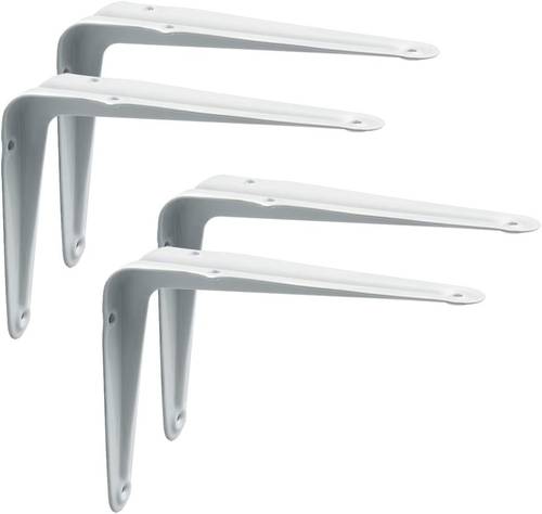 Angle Shelf Bracket Floating Shelf, White 4 Pack Shelf Brackets
