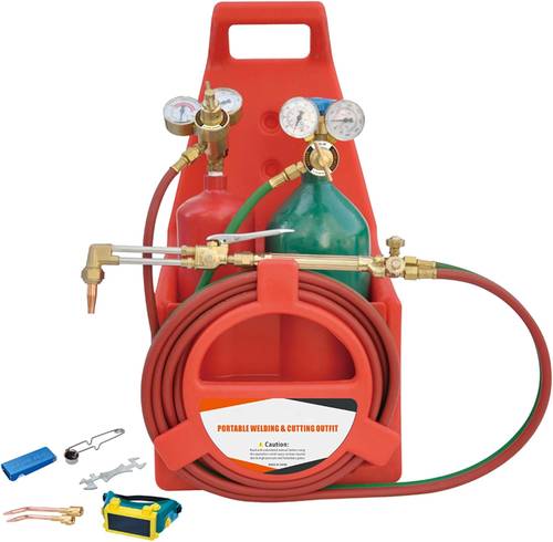 MIU-1516 Oxygen & Acetylene Torch Kit with Gas Tank (Metal & ABS) – Portable Welding Torch Set with Oxygen & Acetylene Gauge