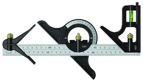 Professional 300mm Multi-Angle Combination Square Ruler - High-Precision Stainless Steel Measuring Tool for Industrial, Woodworking, and Engineering - Model Cl-04-300