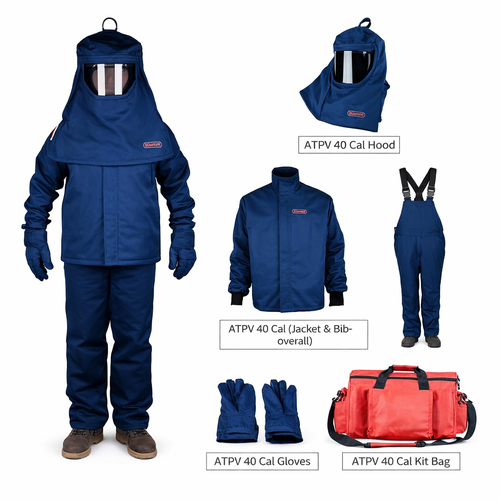 High-Protection Arc Flash Safety Suit – Insulated Protective Gear for High-Voltage Substations & Electrical Maintenance