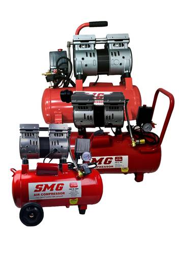 كمبريسور هواء صامت SMG  محمول باليد– بدون زيت، 550 واط، ضغط قابل للتعديل، 220 فولت 60 هرتز – للاستخدام الصناعي والمنزلي