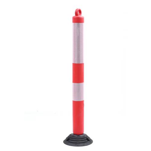 Color Cone Delineator Post with Base - Portable Traffic Cones with White Reflective Band, Heavy Duty Parking Poles for Construction Site Facility Management (Size: 120CM)