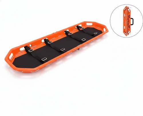 Stainless steel metal rescue stretcher for safely transporting the injured in emergencies