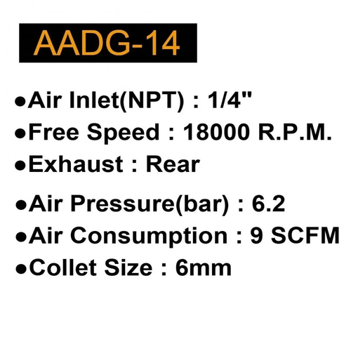 High-Performance AADG-14 Air Die Grinder – 18,000 RPM Pneumatic Polishing & Grinding Tool for Tight Spaces & Artistic Work