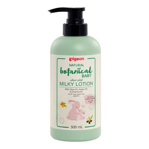 Pigeon Natural Botanical Baby Lotion Milky with Olive, Argan & Chamomile 500 ml