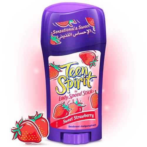 Lady Speed Stick Teen Spirit Sweet Strawberry Deodorant Antiperspirant 65 gm