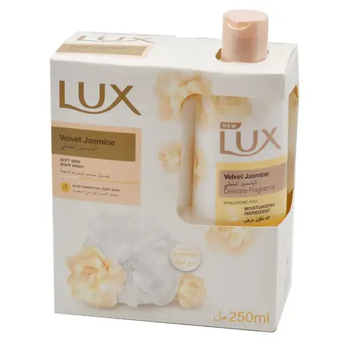 Lux Velvet Jasmine Fine Fragrance Body Wash with Loofah - 250ml