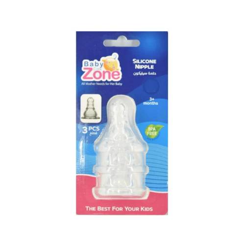 Baby Zone Sil. Nipple 2 Pcs  {8235} : M 