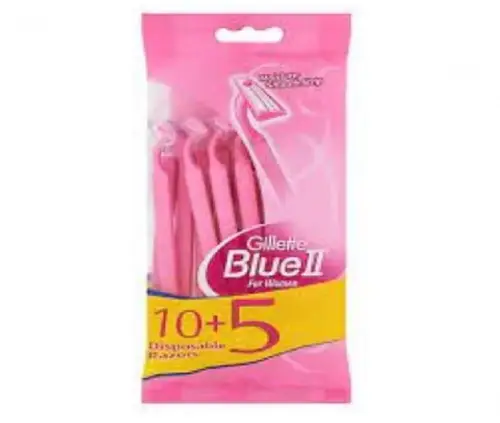 Gillette Women's Razor Blades Gillette Blue 2 Plus Disposable Razors 15 Pieces