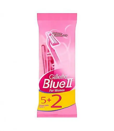 Gillette Blue II Women's Razor 5pcs + 2pcs Free