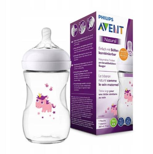 Philips Avent Natural Feeding Bottle 260Ml X1 (SCF070/21)