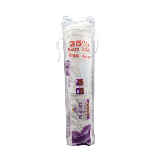 Norsina Exfoliating Cotton Pads 80+20 pcs