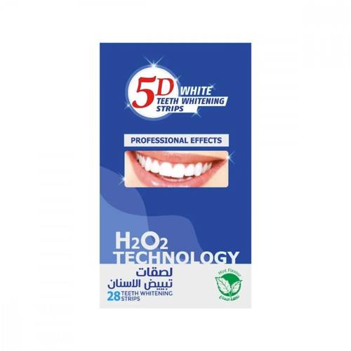 5D White Teeth Whitening Strips H2O2 Technology 28 Strips