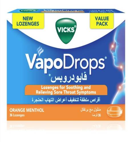 Vicks Vapodrops Orange 36 Pcs