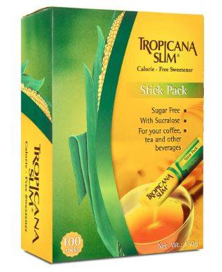 Tropicana Slim Zero Calorie Sweetener 100 Sachets
