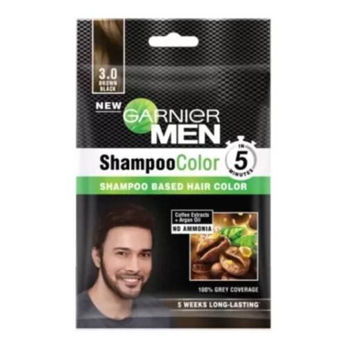 Garnier Men Hair Color Shampoo 20 ml 3 Black Brown