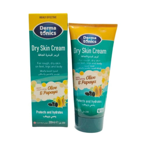 DERMA TONICS  OLIVE & PAP DRY SKIN CREAM 200 ML 1+1