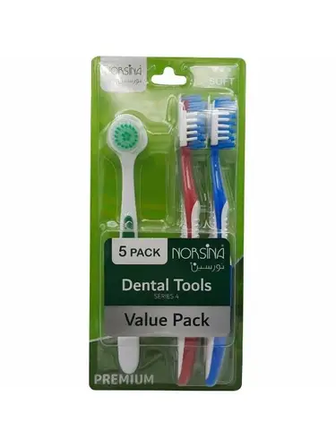 Norseen toothbrush set with tongue brush No. 4, economical package