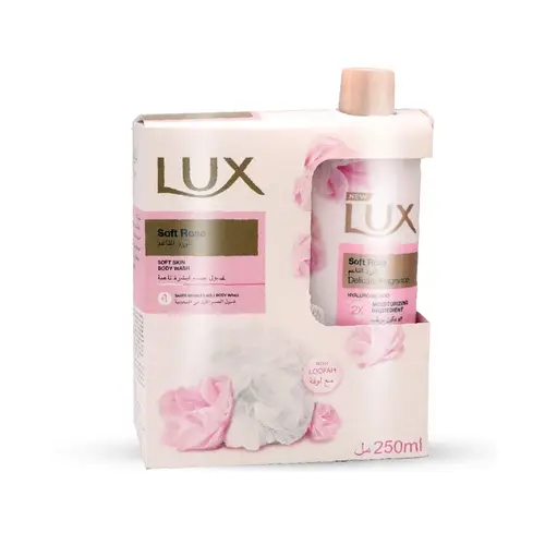 Lux Romantic Hibiscus Body Wash With Loofah 250 ml