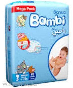 Bambi Medium Diapers 92 Count