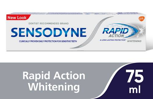 Sensodyne Rapid Action Whitening Toothpaste for Sensitive Teeth 75 ml