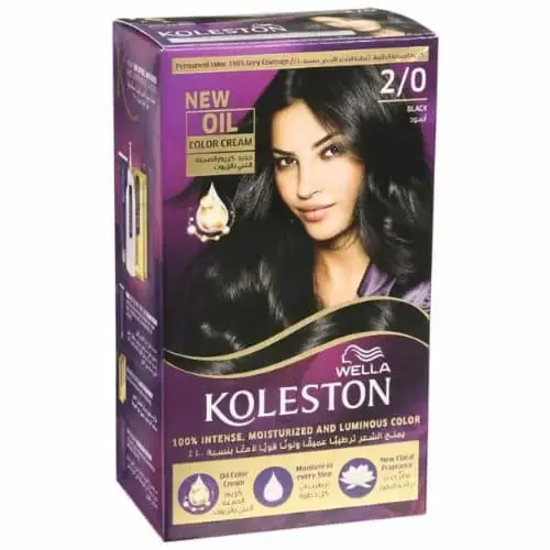 Wella Koleston Black 2/0 Color Hair Cream Kit