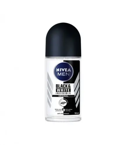 MEN Black & White Invisible Original, Antiperspirant for Men, Roll-on 50ml