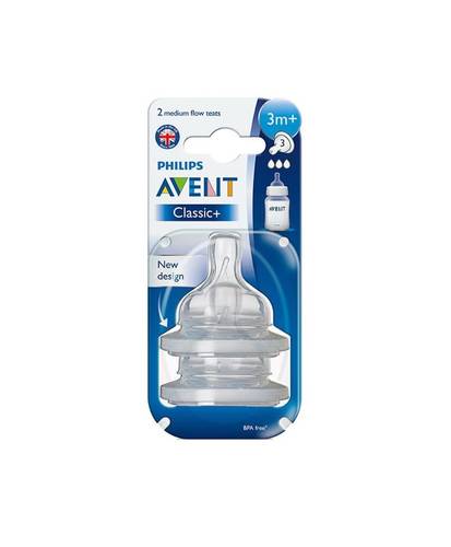 Avent Classic Plus Medium Flow Teats 3 Hole