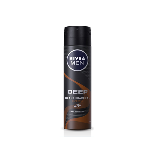 Nivea Men Deep Black Carbon Espresso Antiperspirant Deodorant Spray 150 ml