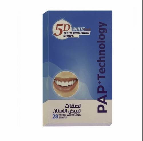 5D White Plus Teeth Whitening Strips Pap Technology 28 Strips