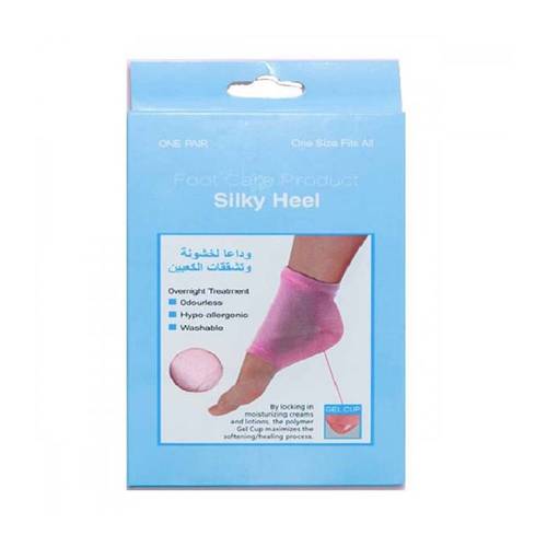 Silky heel protectors designed for heel comfort and protection, made from silk for a smooth skin feel