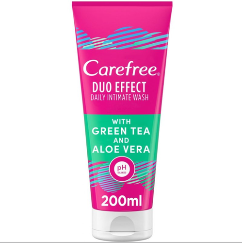 CAREFREE DUO EFF GR.TEA ALOE WASH 200ml #1949